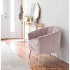Lumisource Tania Accent Chair in Gold Metal and Blush Pink Velvet CHR-TANIA AU+PK